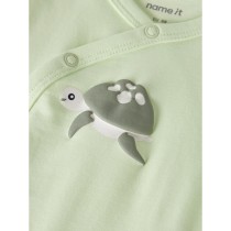 NAME IT Kortærmet Wrap Body Vacion Lime Cream Turtle